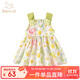 班喜迪女童連衣裙夏裝2025新款周歲寶寶禮服小童公主裙兒童吊帶裙子夏季 綠色 100