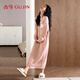 古今（GUJIN）半邊絨防風(fēng)秋冬上新睡裙女睡衣家居服裙子連衣裙加絨長(cháng)裙珊瑚絨L