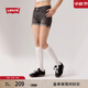 Levi's李維斯女士修身直筒簡(jiǎn)約美式復古時(shí)尚隨搭煙灰色牛仔短褲 煙灰色 24