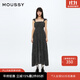 moussy 女裝新品海濱度假風(fēng)格紋木耳吊帶連衣裙028HSS30-2011 025花紋黑色 M 00002