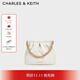 CHARLES&KEITH鏈條單肩腋下托特包流浪包包女包女友生日禮物CK2-20671559 【M號】White白色 M