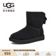 UGG秋季女士休閑舒適純色保暖平底圓頭蝴蝶結款短靴雪地靴1153514 BLK | 黑色 38