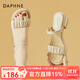 DAPHNE達芙妮涼鞋女夏兩穿一字帶涼拖夏季新款夏天仙女風(fēng)羅馬單鞋 米色 跟高4.2cm 34 (220mm) 標準碼