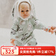 OAK FAMILY夾棉連體衣嬰兒棉服秋冬裝新生兒保暖百天男女寶寶柔暖滿(mǎn)月衣服 含帽子 絨球兔【斜襟款】 80cm