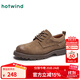 熱風(fēng)（Hotwind）【商場(chǎng)同款】男工裝鞋春秋新款時(shí)尚潮流休閑鞋男舒適低幫工裝皮鞋 09灰色 41 偏大半碼