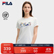 FILA斐樂(lè )官方女子針織短袖衫2025夏時(shí)尚休閑簡(jiǎn)約基礎圓領(lǐng)T恤