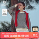 Navigare意大利小帆船女全棉寬松長(cháng)袖衛衣條紋圓領(lǐng)T恤2315005501 藍白 XL 