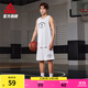 匹克（PEAK）雙面籃球短套裝男士夏季新款籃球訓練套裝球衣球褲 大白/黑色 L/175
