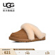 UGG秋季新款女士時(shí)尚舒適毛茸款平底包頭休閑懶人毛毛鞋 1174571 CHE | 栗色 39