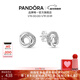 潘多拉（PANDORA）親情永恒耳釘925銀圓形家人高級精致送母親生日禮物送女友 親情永恒耳釘 均碼