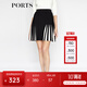 PORTS寶姿  新品女裝簡約黑白撞色魚尾裙擺半身裙LA8K250FZX003 黑色混色 S