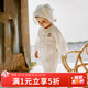OAK FAMILY秋季長(zhǎng)袖連體衣新生嬰兒衣服寶寶爬服男女童裝 米白 （不含帽子） 90cm