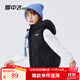 雪中飛兒童羽絨馬甲寬松休閑輕薄背心男女童秋冬坎肩 黑色 170