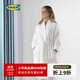 宜家（IKEA）ROCKAN羅克翁純棉浴衣浴袍男女情侶四季通用吸水速干 浴衣白色大號/特大號