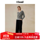 ELAND【95%棉】衣戀長(cháng)袖T恤女學(xué)院風(fēng)假兩件羅紋v領(lǐng)上衣25秋季新款 深灰色(17)D/Grey M 165