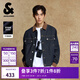 杰克·瓊斯（JACK&JONES）25年秋季外套男士裝寬松潮流休閑品質(zhì)夾克撞色翻領(lǐng)原色牛仔外套男 A13 深牛仔藍 M 175