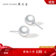 周大生淡水珍珠耳釘新款925銀飾耳環(huán)復(fù)古送女友生日禮物 S925銀飾珍珠耳釘8.5-9mm(配銀耳堵）