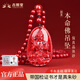 吉照堂高含量朱砂吊墜晶體砂馬年本命佛吊墜橢圓珠鏈護身符項鏈男女禮物 【羊/猴】本命佛珠鏈款-大日如來(lái)