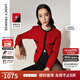 朗姿法式復古小香風(fēng)紅色外套2025年春季新款高級感氣質(zhì)新年短外套 節日紅色 M