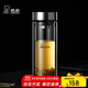 希諾（HEENOOR）雙層玻璃杯男家用商務(wù)辦公泡茶杯子過濾車載水杯XN-9302 345mL