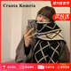 CRANTA KOMEIA圍巾女秋冬季2025新款圍脖女披肩加厚保暖輕奢生日禮物送女生女友 黑配米 高級感送老婆女朋友愛(ài)人實(shí)用高檔