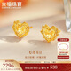 六福珠寶 足金愛心黃金耳釘閃耀心形耳飾 計(jì)價(jià)GJGTBE0011 約1.97克