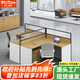時仁（ShiRen）辦公家具辦公桌椅組合員工桌電腦桌現(xiàn)代簡約屏風(fēng)隔斷辦公室卡座 T字形兩人位【含柜】