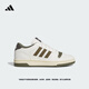 adidas BREAK START舒適撞色休閑場下籃球運動板鞋男女阿迪達斯   亮白色/巖層橄欖綠/木炭灰   42