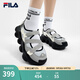 斐樂（FILA）官方女鞋運動涼鞋新款厚底增高休閑草莓涼鞋 燧石灰/冰灰-EI 37.5