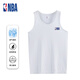 NBA男士速干背心白色修身無(wú)袖坎肩純色彈力緊身打底背心1條
