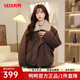 鴨鴨（YAYA）2025冬季新款女裝羽絨服時(shí)尚百搭保暖顯高顯瘦毛毛領(lǐng)高級感外套ZP 咖色 M