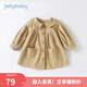 JELLYBABY女童風(fēng)衣外套春秋三歲兒童童裝秋冬女孩2025新款衣服小童寶寶秋裝 卡其 100