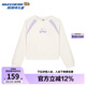 Skechers斯凱奇女童新款時(shí)尚休閑套頭圓領(lǐng)衛(wèi)衣保暖兒童運(yùn)動(dòng)上衣P125G040