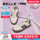 百麗（Belle）周雨彤同款板栗復古德訓鞋女商場(chǎng)同款板鞋A4L1DAM5預售 【方槍槍/馬君妍同款】米白 36 (230mm)