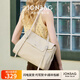 簡·佰格（JONBAG）擦色公文包百搭托特包hobo流浪包單肩包大容量通勤質(zhì)感教師節(jié)禮物 奶白色【可放14寸筆記本】 大包