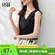 歐莎（OSA）雪紡吊帶背心女內搭夏季2025年新款v領(lǐng)外穿遮肚顯瘦上衣薄 黑色 M