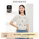 迪賽尼斯（DESIGNICE）2024年春季新款通勤風(fēng)簡(jiǎn)約圓領(lǐng)短袖羊毛衫短款套頭毛衣女 米白 L