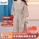 Burwilde國際品牌連衣裙2025新款女夏秋十三行品牌長(cháng)袖氣質(zhì)輕奢感裙子 香檳金（禮盒裝） L 105-115斤
