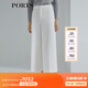 PORTS寶姿 商場(chǎng)同款新品女裝高腰垂感直筒闊腿褲三醋纖LL8P114NWB011 奶白色 S (4)