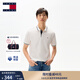 TOMMY JEANS【潮流鑲邊】25夏季男裝純棉珠地網(wǎng)眼商務(wù)翻領(lǐng)短袖T恤POLO20745 白色YBL L