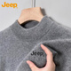 JEEP吉普毛衣男冬季加厚半高領(lǐng)內搭打底衫男士高級感衣服男裝 灰色 XL