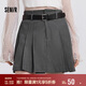 森馬（Semir）半身裙女腰帶西裝百褶裙顯瘦2025春季女團(tuán)風(fēng)遮胯短裙109125120001