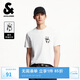 杰克·瓊斯（JACK&JONES） 夏季時(shí)尚潮直筒版型羅紋圓領(lǐng)胸前熊貓圖案短袖T恤男裝225201091