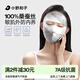 小野和子桑蠶絲全臉?lè )罆衩嬲址雷贤饩€(xiàn)100%真絲臉基尼口罩 珍珠銀