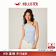 HOLLISTER【辣妹斜肩】25夏季新款Y2K修身露肩背心女裝339-5140 淺藍色 S (165/84A)