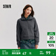 森馬衛(wèi)衣女插肩袖立領(lǐng)復古百搭2024冬新款抓絨套頭衫ins潮 灰色調(diào)00322 M