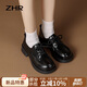 ZHR樂福鞋女春秋厚底英倫單鞋女時(shí)尚甜美學(xué)院風(fēng)女鞋 BZ21 黑色 36 