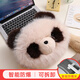 LNGA LANDGRE熱水袋充電防爆毛絨可愛(ài)熊貓暖水袋女暖寶寶敷肚子電熱寶暖手寶 黑白熊貓【可插手 可拆洗】