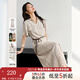 梵希蔓襯衫連衣裙女2025年夏季新款簡(jiǎn)約POLO領(lǐng)收腰顯瘦直筒裙裙 M9817 燕麥色 M