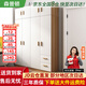森普頓衣柜臥室平開(kāi)門(mén)組合現代簡(jiǎn)易家用柜子收納衣櫥(可升級實(shí)木生態(tài)板) 四門(mén)衣柜+頂柜（160*50*220cm）